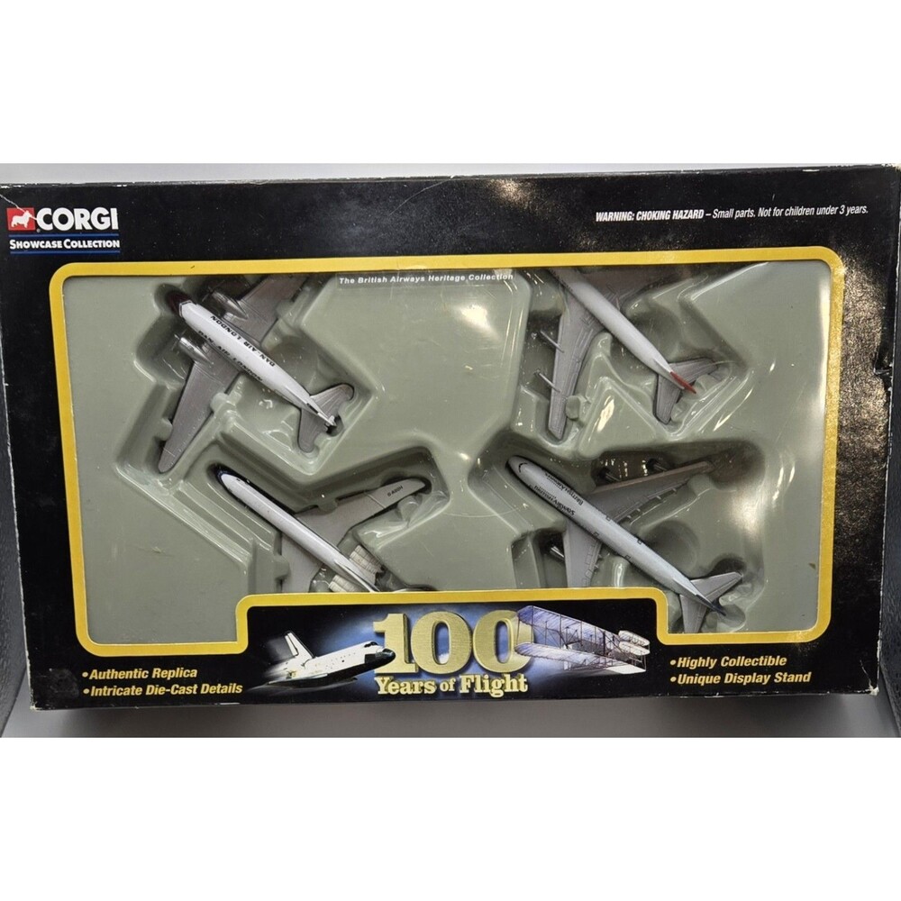 Corgi Showcase 100 Years of Flight Global Traveller Diecast Plane Set Of 4 CIB